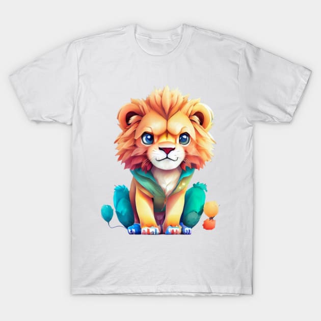 colorful cute lion T-Shirt by A&A